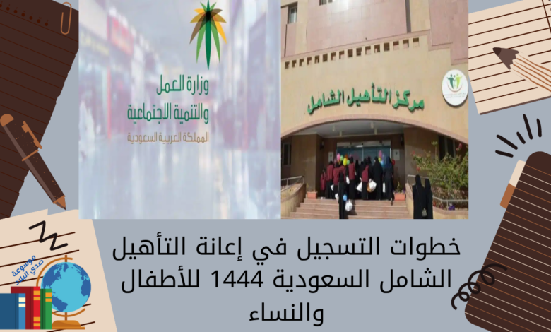 خطوات التسجيل في إعانة التأهيل الشامل السعودية 1444 للأطفال والنساء