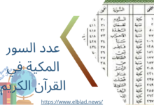 عدد السور المكية في القرآن الكريم